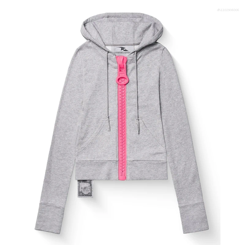 Men's Hoodies Harajuku Casual Hoodie Blank Extra Big Zipper Long Sleeve Sweatshirt Trendy Hip Hop Strange Streetwear Unisex Slim