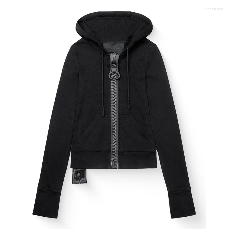 Men's Hoodies Harajuku Casual Hoodie Blank Extra Big Zipper Long Sleeve Sweatshirt Trendy Hip Hop Strange Streetwear Unisex Slim