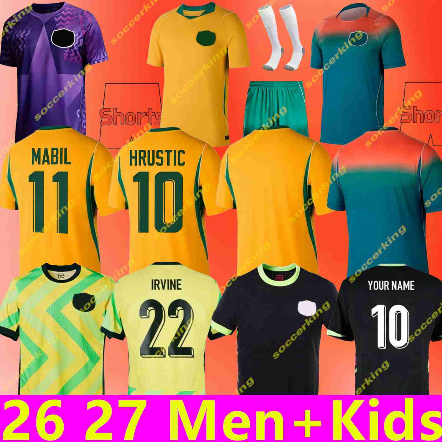 2026 2027 Australia Olympique National Team Soccer Jerseys world cup 2026 Cooney-Cross Micah Carpenter LECKIE Wheeler Kerr IRVINE BOYLE men and kids f