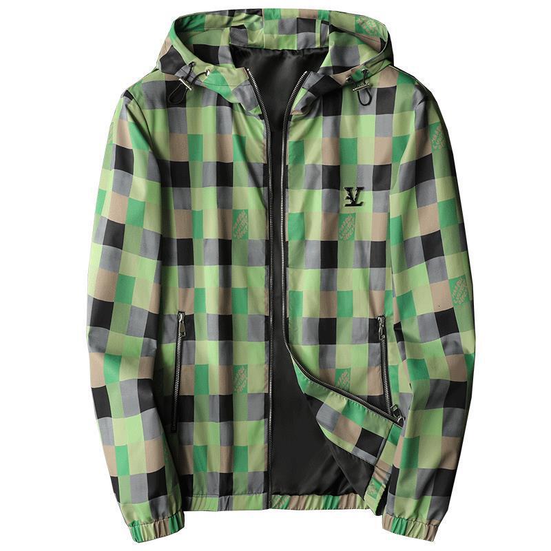 European-style plaid fashionable hooded jacket, 2026 spring new large size men's clothing, looking for agents
