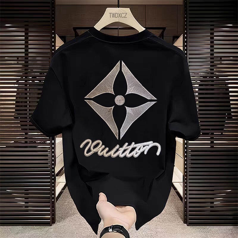 designer Men's T-Shirts Men's Tees Polos couple set Spring Summer Trendy Fashion Light Luxury Versatile Short Sleeve Home Casual Men's 