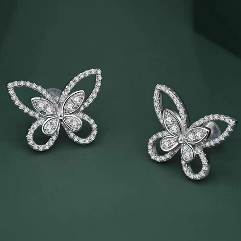Designer Jewelry high quality phantom butterfly necklace for women full diamond phantom butterfly earrings bracelet and ring set Diamond studded fashi