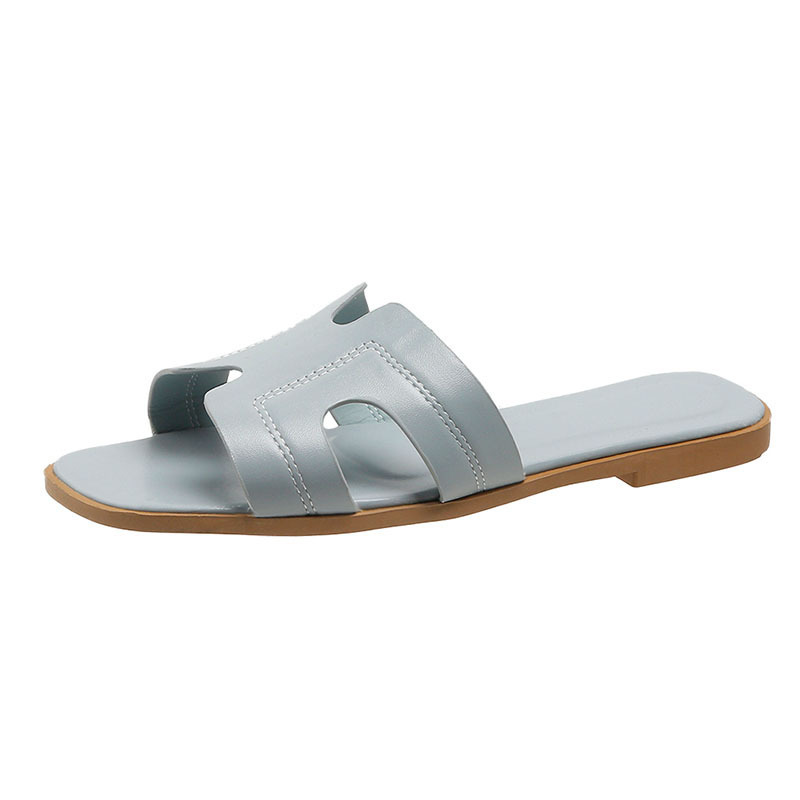 2026 hot womens slippers thick-soled pure color simple and classic casual versatile platform sandals