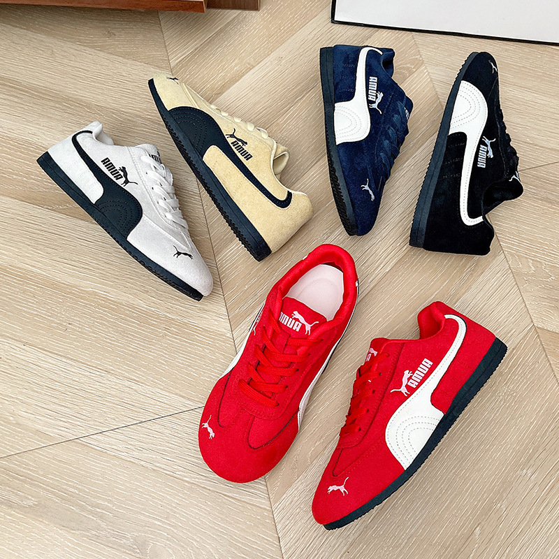 free shipping designer shoes 2026 New Women's Flat Retro Running Shoes, Versatile German Trainer Sneakers, Casual Sports Skate Shoes