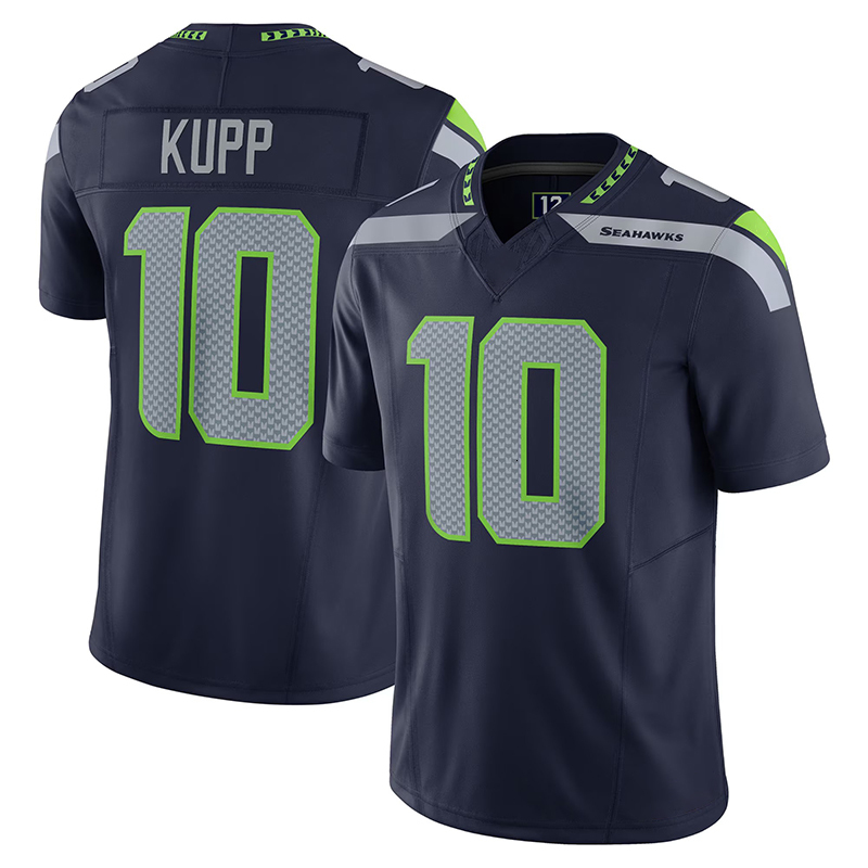 Seattles SeahawksS Jersey SeahawksJersey Sam Darnold Jaxon Smith-Njigba Cooper Kupp 50th jersey Witherspoon Sherman Emmanwori Alexander Zabel Football