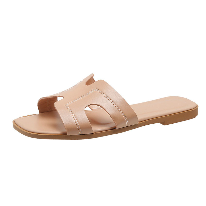 2026 hot womens slippers thick-soled pure color simple and classic casual versatile platform sandals