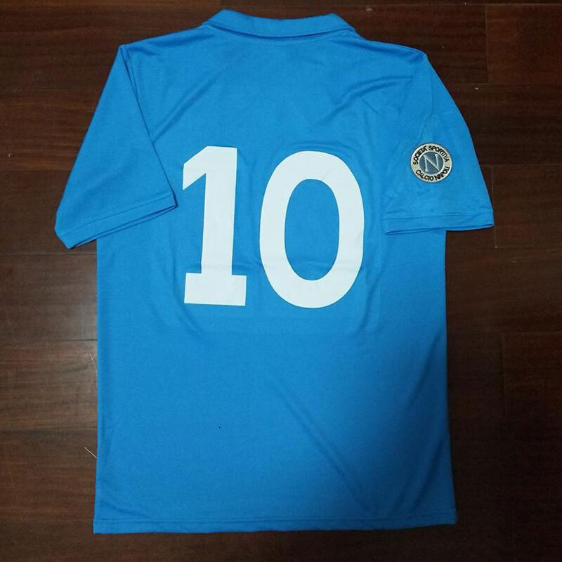 1987 1988 Retro Soccer Jerseys 87 88 Coppa Italia SSC Maradona 10 Calcio Napoli kits Classic Vintage Neapolitan Footba