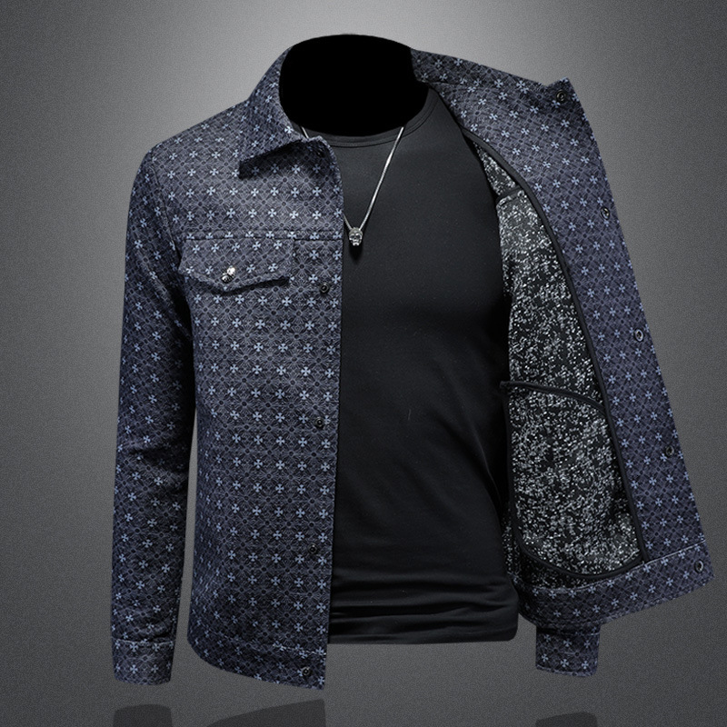 European Bestseller Jacket with Turn-down Collar, Fashionable Hot Item, Famous Brand Clothing, 2025 Spring New Men's Fashion Trend