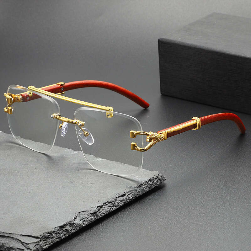 Luxury Brand Designer Sunglasses New Cro Square Frame Anti-Blue Light Non-Prescription Glasses For Men And Women Fashionable Face Slimming Student Com
