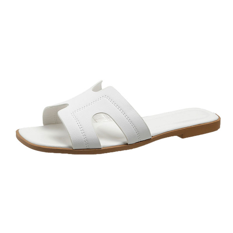 2026 hot womens slippers thick-soled pure color simple and classic casual versatile platform sandals