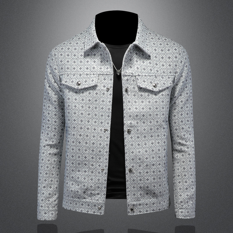 European Bestseller Jacket with Turn-down Collar, Fashionable Hot Item, Famous Brand Clothing, 2025 Spring New Men's Fashion Trend