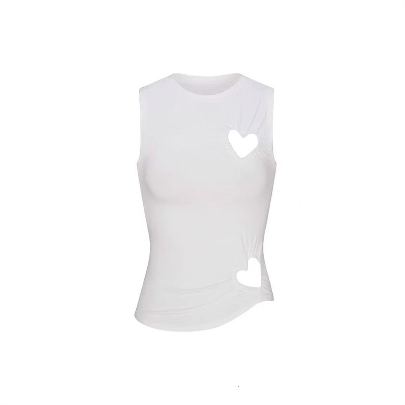 kliou Heart Hollow Women 2 Piece Set Summer Casual Sleeveless O-neck VestsHigh Waist Skinny Pants Female Basic Streetwear 250523
