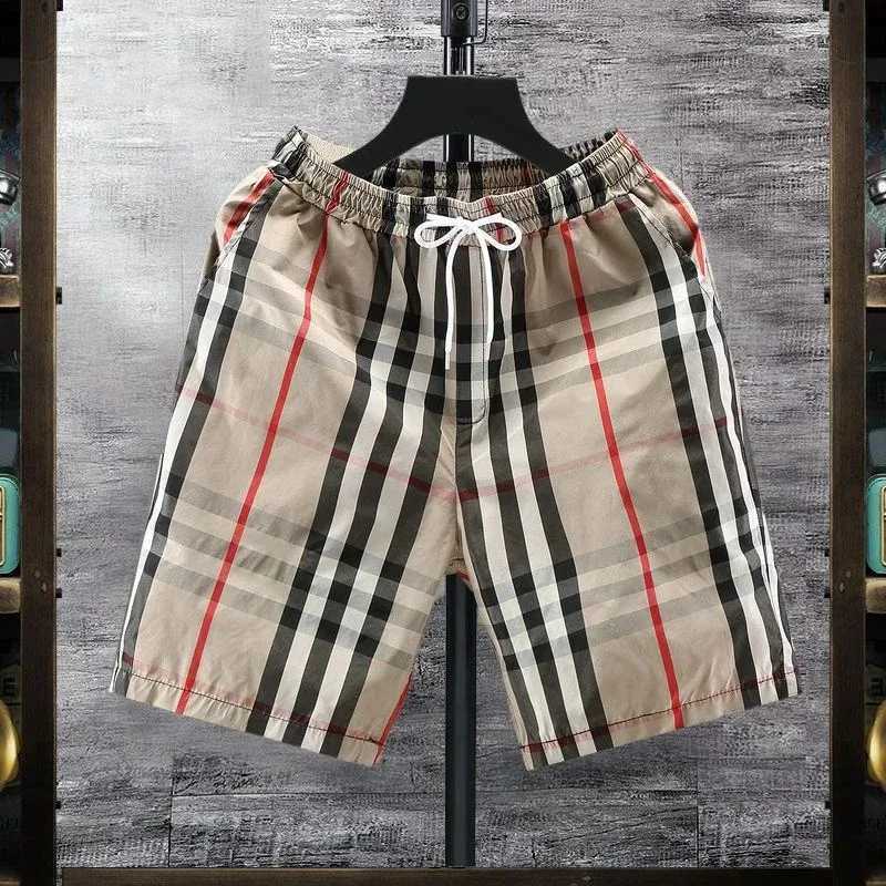 Cropped Mens Classic Striped Plaid Color Block Summer Thin Casual Quick-dry Beach Shorts Simple Stylish Relaxed-Fit Moto ShortsJ260513