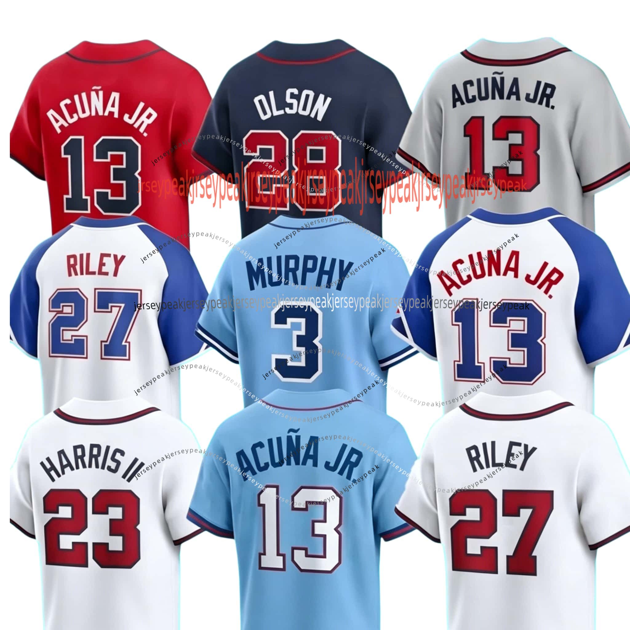 2026 S-4XL City Connect Jersey Ronald Acuna Jr. MATT OlSON JORGE SOlER DEiON SANDERS AUSTIN RIlEY BRAVE OZZIE ALBIES JONES Men Women Youth Baseball Je
