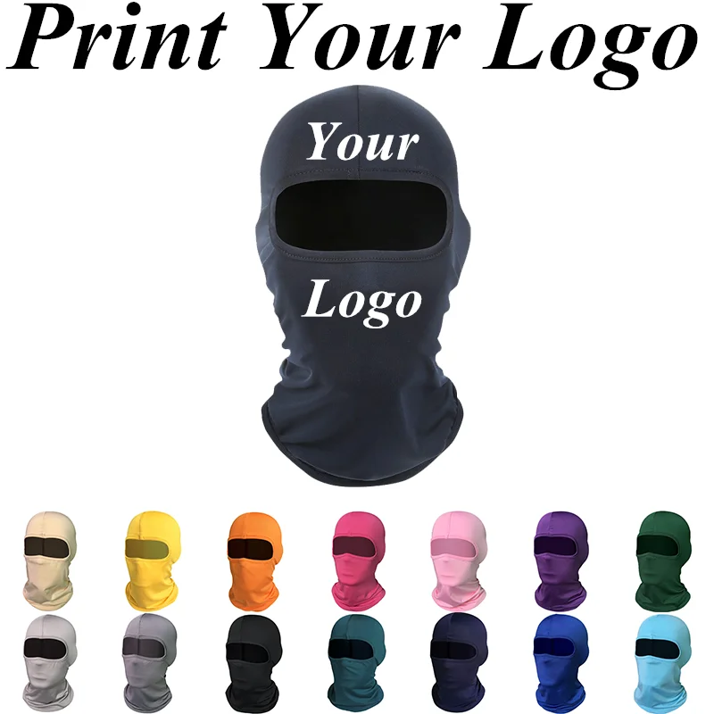 Print your Logo. Men's riding full-face mask, quick-drying hood, breathable balaclava hat, female tactical military vehicle, breathable motorcycl
