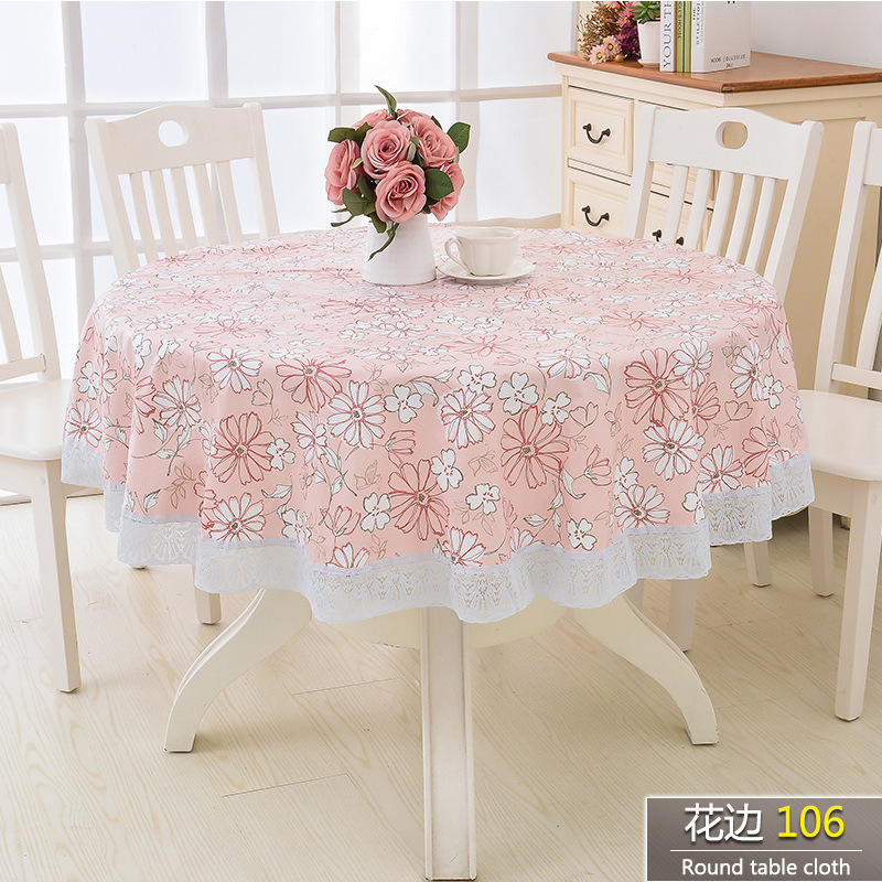 YL-38636 Custom PVC Large Round Tablecloth/Round Tablecloth - Waterproof, Oil-proof, Wash-free, Heat-resistant, New Gift for Large Round Tables