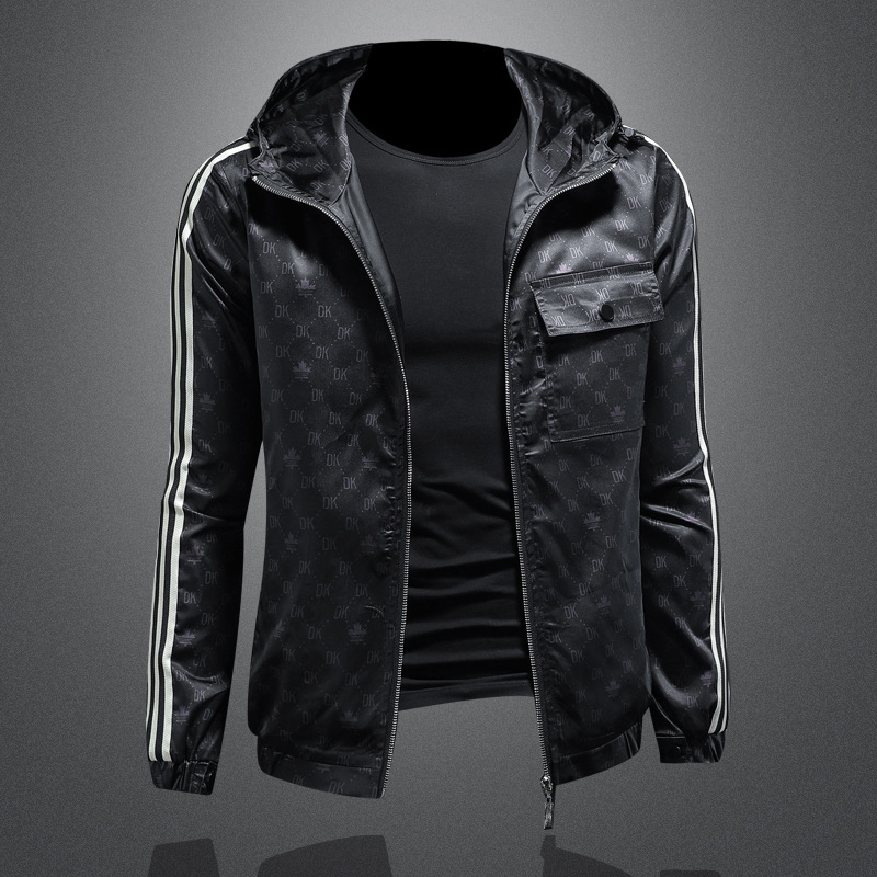 European style fashionable hooded casual jacket, 2025 spring-summer new men's clothing