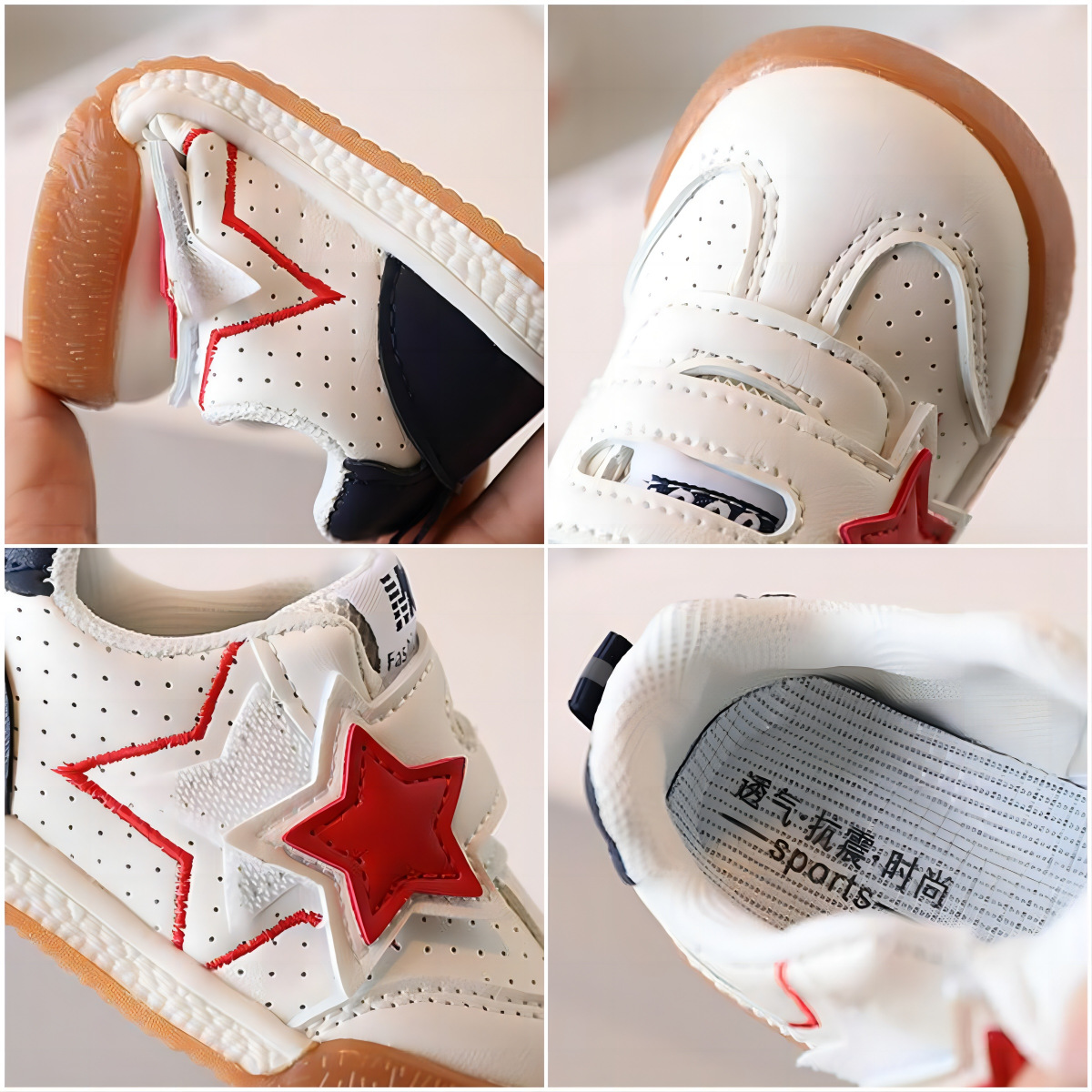 free shipping designer shoes 2026 Spring Autumn Toddler Fashion Retro Running Shoes, Star Pattern Baby Shoes, Infant Casual Sneakers