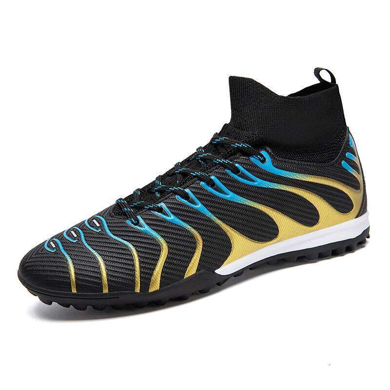 Boots Men's Professional Soccer Shoes High-top Field Cleats Teenager's Anti-slip Crampon Football Sneaker 26Y0513