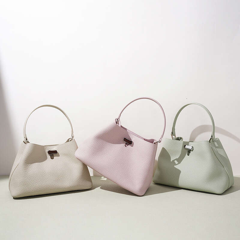 New Lychee Grain Top Layer Cowhide Bucket Bag High End Feel Niche Genuine Leather Crossbody Handbag Fashion Daily Commuter Gift For Ladies SENYY