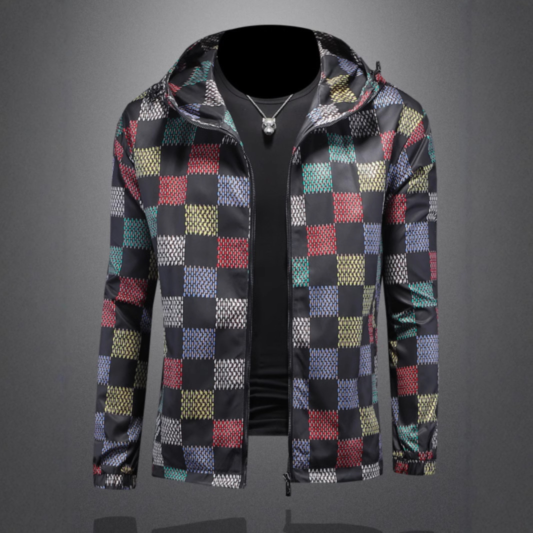 Direct sales from the manufacturer: European-style men's hooded zip-up jacket, high-quality European arrivals, 2026 spring new model