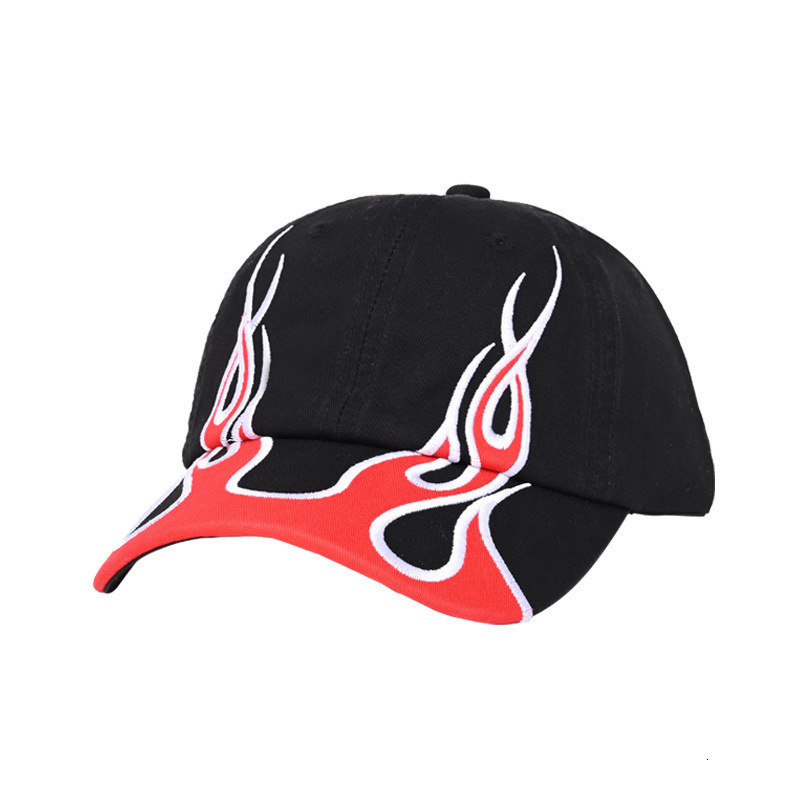 Original Classic Cotton Hat Men Women Baseball Cap Dad Hat Adjustable Structed Flame Embroidery Fashion Cap 240626