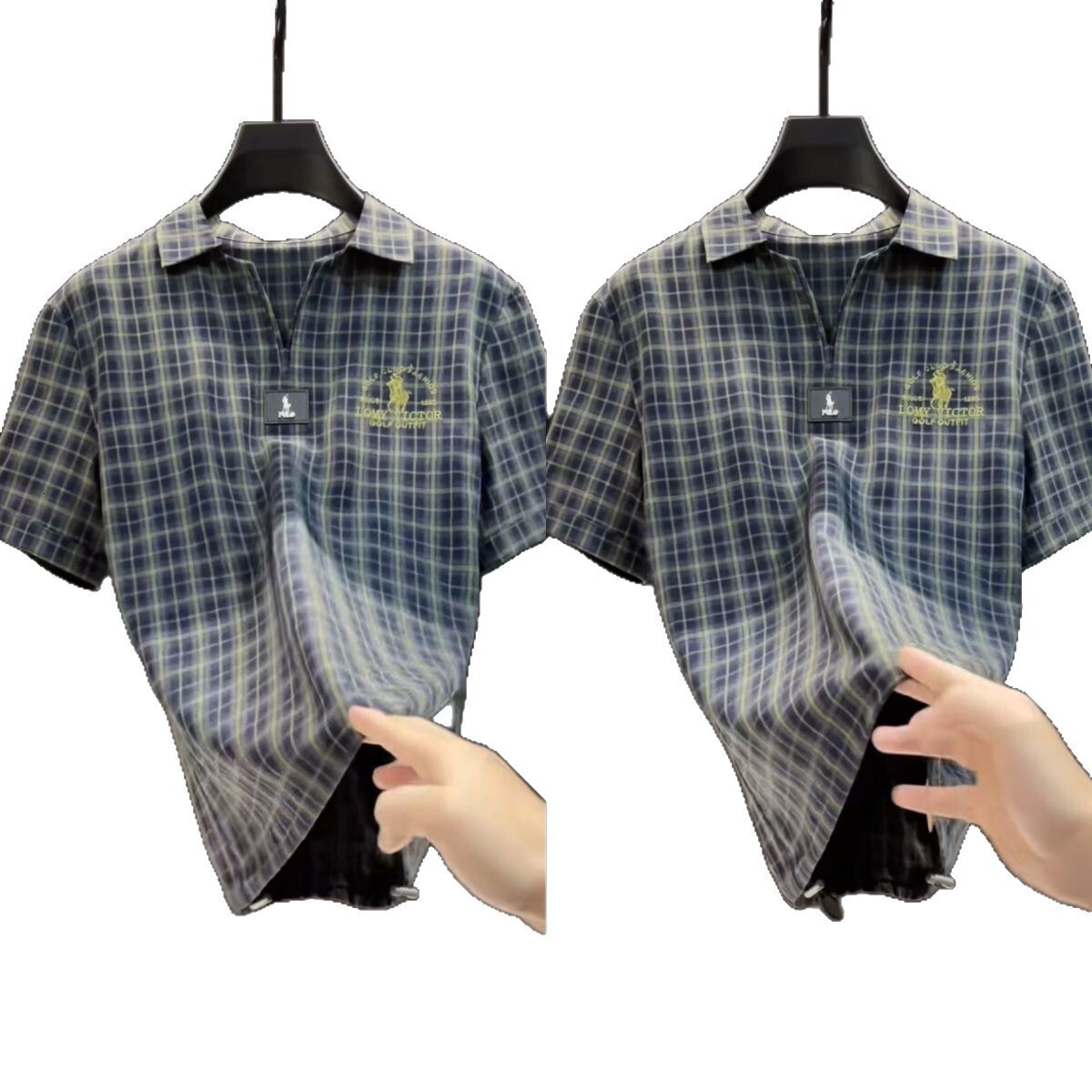 Luxury Brand Designer Mens Checkered Old Money Style Polo Shirt Half Zip Short Sleeve Embroidered Logo 2026 Summer Casual Business Daily Wear Comforta