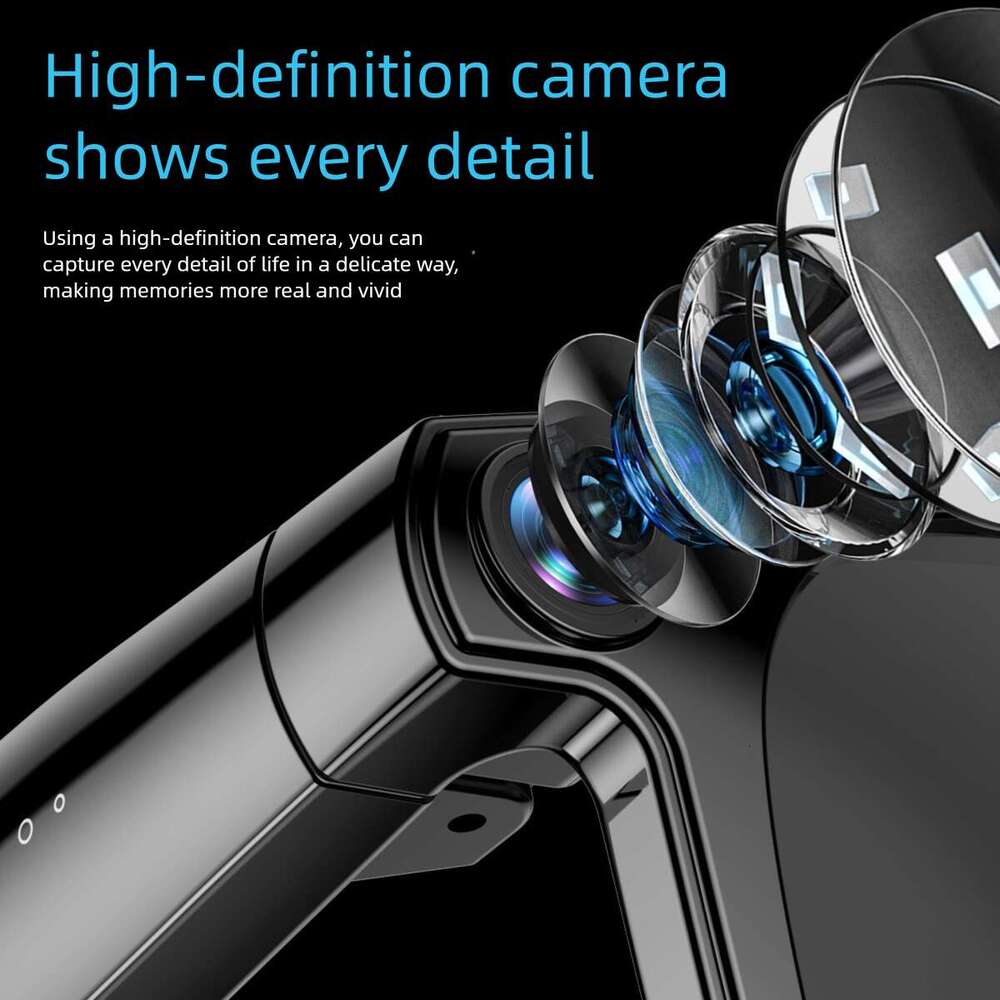 CY01 AI Smart Camera Glasses 800W Pixel HD Shooting Bluetooth Call Outdoor Sports Black Tech Wearable Smart Eyeglasses CKS