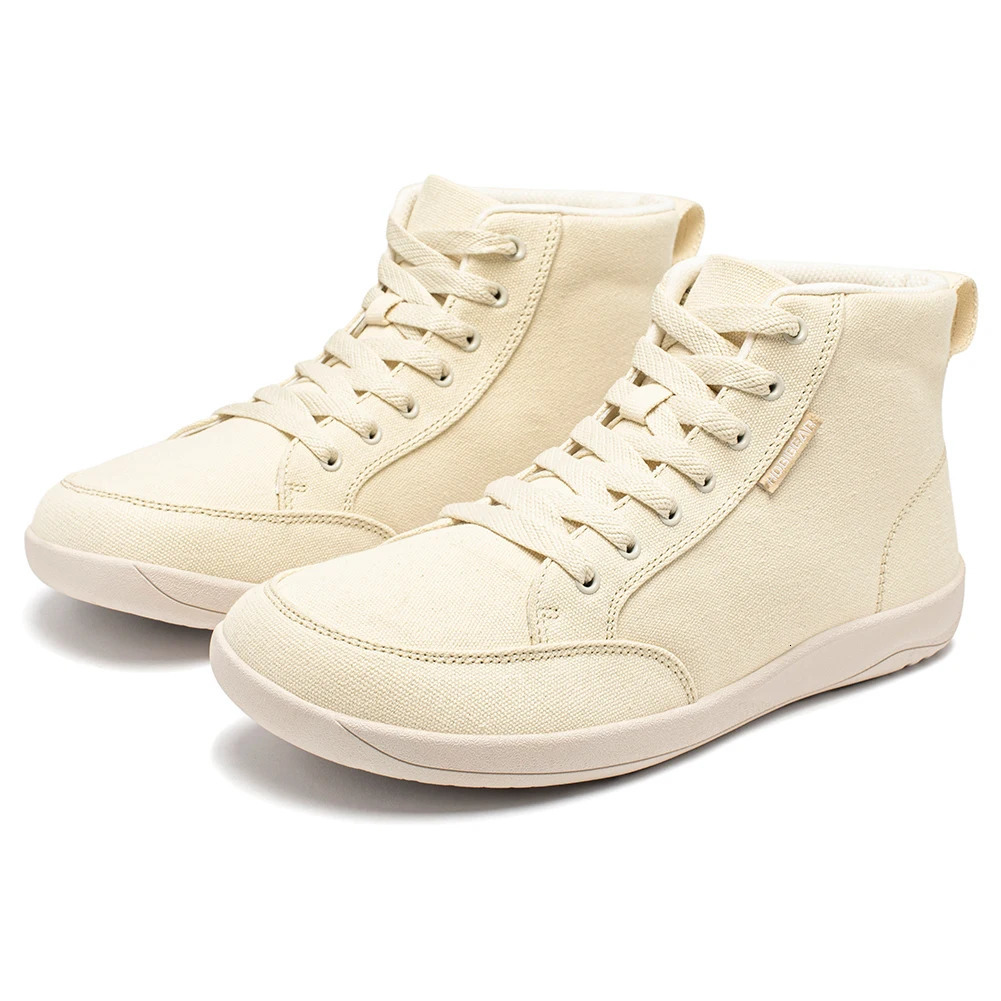 HOBIBEAR Mid-Top Barefoot Shoes Unisex Wide Toe Box Canvas Sneakes Zero Drop Lace Up Outdoor Walking Shoes 260514 - view 4