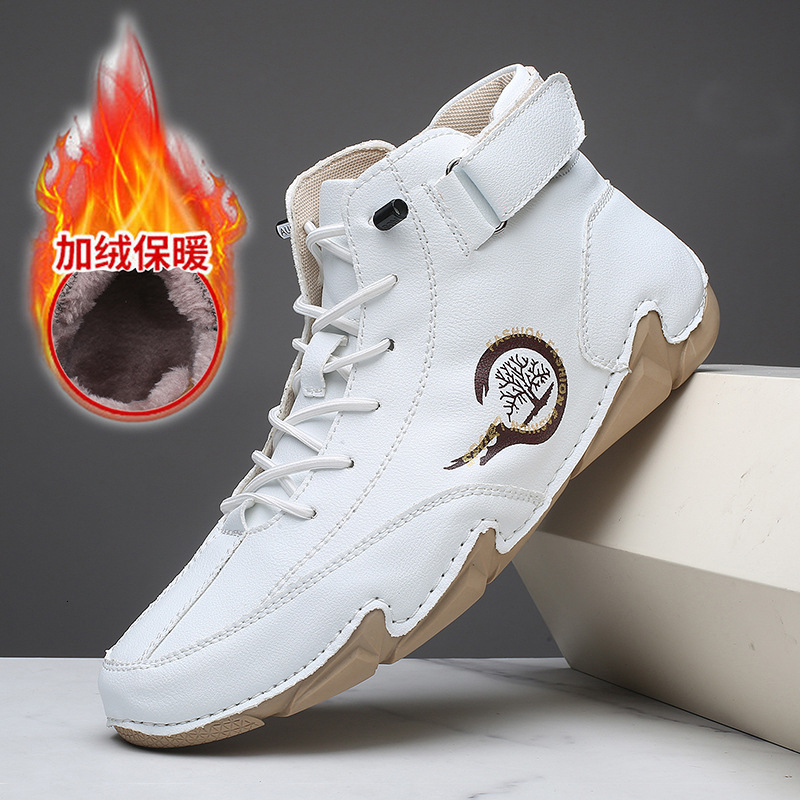 winter mens casual shoes short boots outdoor trendy fleecelined Martin 260413