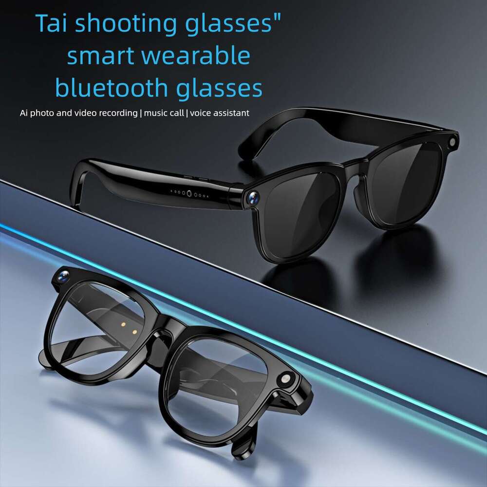 CY01 AI Smart Camera Glasses 800W Pixel HD Shooting Bluetooth Call Outdoor Sports Black Tech Wearable Smart Eyeglasses CKS