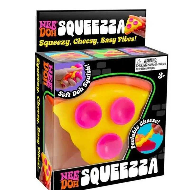 HOT Schylling Needoh pizza Sensory Fidget Cube Stress Relief Squishy Cube Anti-Anxiety Squeeze Object For Focus ADHD Population C260514