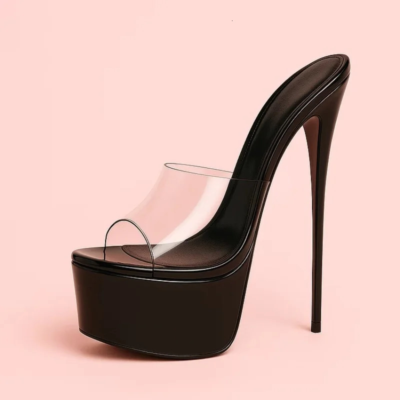 Womens summer thick soled exquisite high heels toothed sandals fashion shows parties super high heels sandals 260514 - view 4