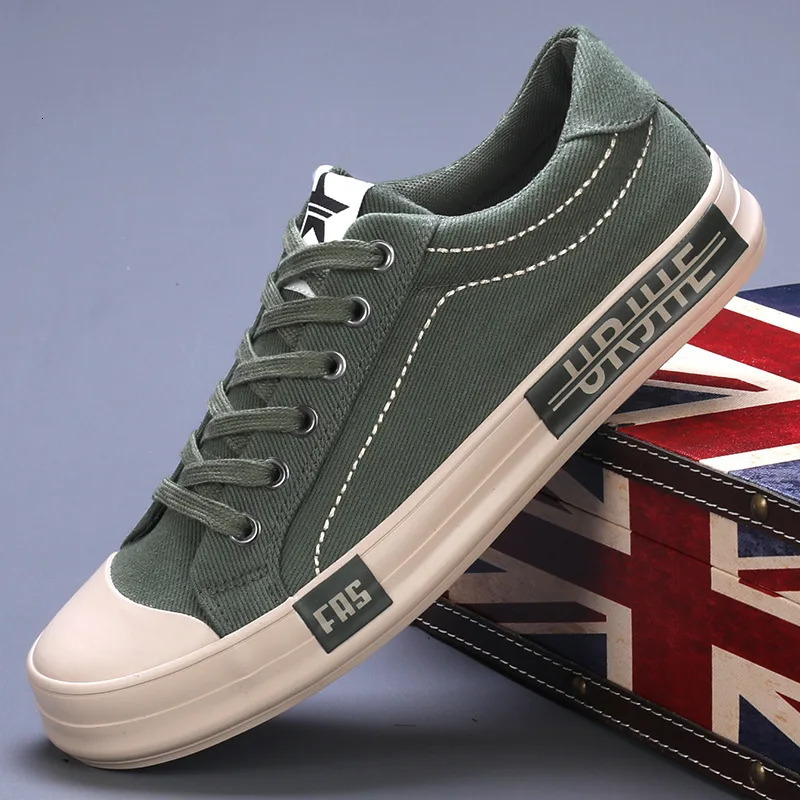Mens Canvas Shoes Casual Sneakers Comfortable Low-cut Vulcanized Shoes Men Espadrille Non-slip Casual Shoes Men Flats 260513