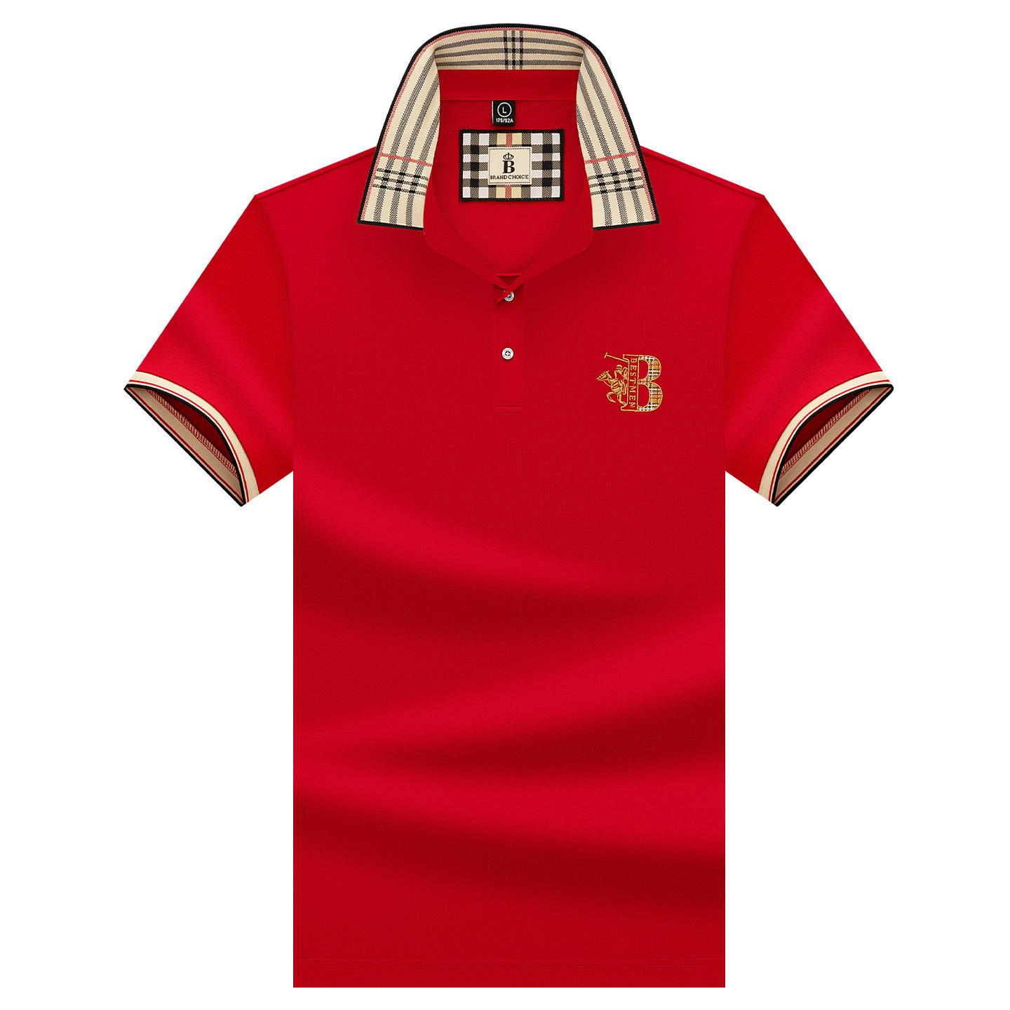 Designer T-shirt Men's Summer Ice Silk Lapel T-shirt Loose Fit Casual Brand Short Sleeved Clothing Classic Letter Pattern Short Sleeved Tee