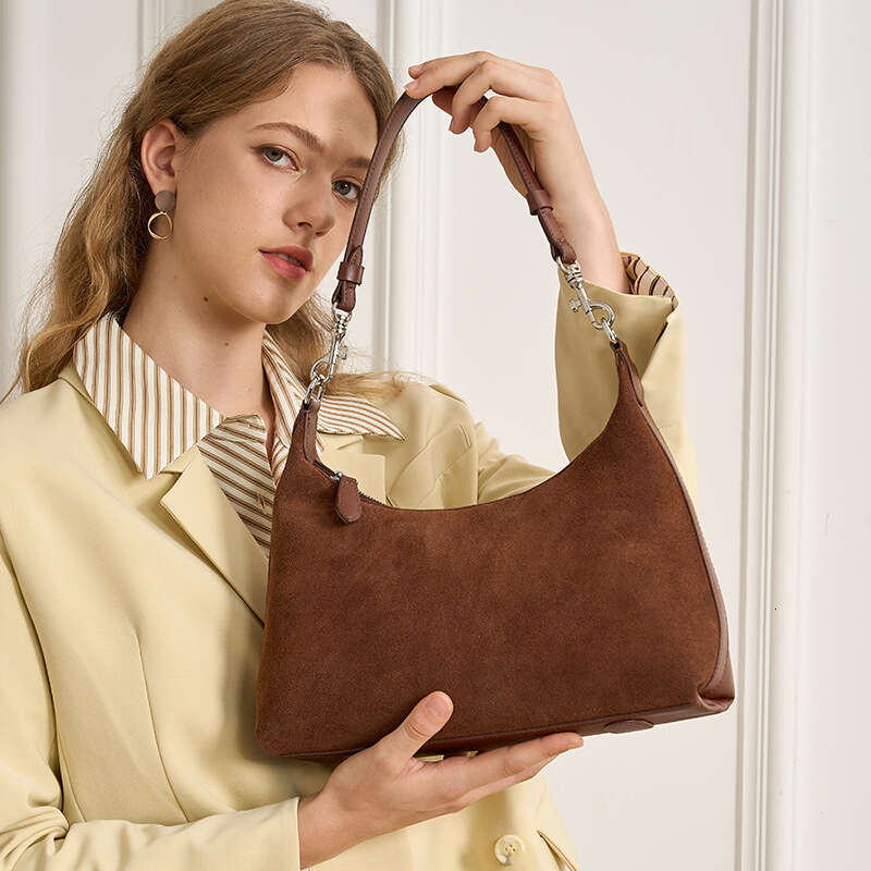High End Niche Fashion Suede Underarm Bag Large Capacity Commuter Handbag Women Crossbody Shoulder Casual Daily Travel Wholesale Bag SENYY