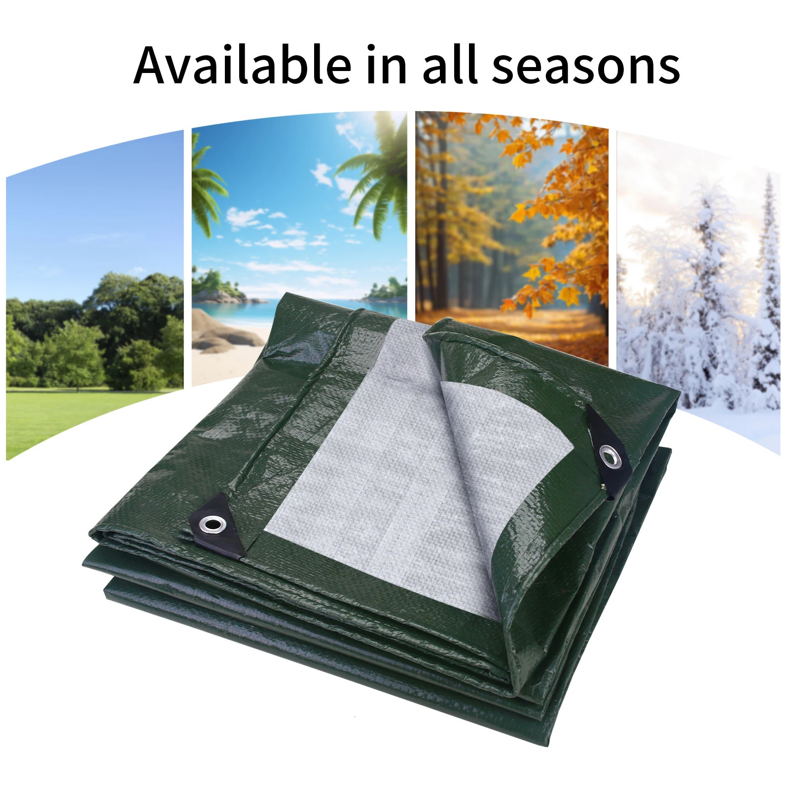 Waterproof Tarpaulin Large Heavy Duty Tarp UV Resistant Rip Tear Proof Tarpaulin with Grommets Garden Rain Cover Awning Canopy 260512 - view 5