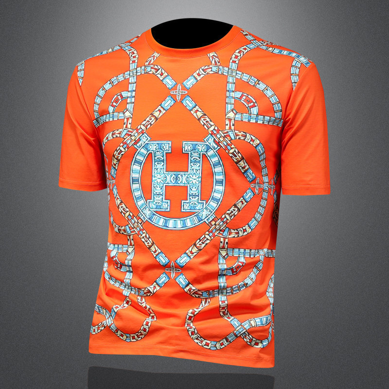 Round Neck Short Sleeve T-Shirt 2026 Summer Hot Item European Brand Quality Trendy Casual Men's Wear Versatile
