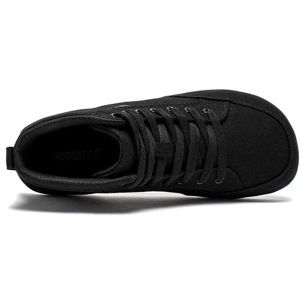 HOBIBEAR Mid-Top Barefoot Shoes Unisex Wide Toe Box Canvas Sneakes Zero Drop Lace Up Outdoor Walking Shoes 260514 - view 5
