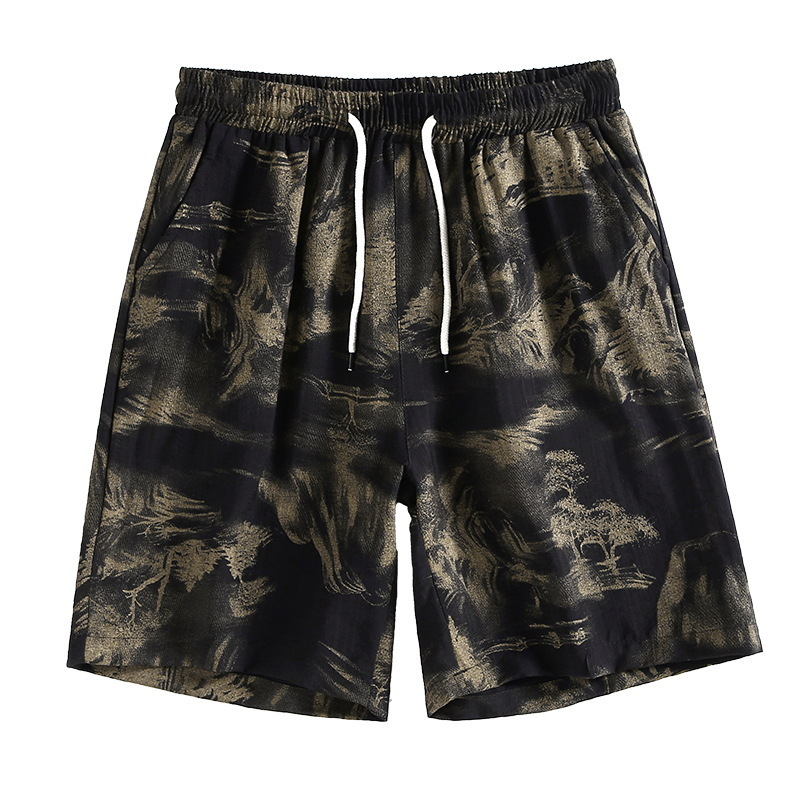 2026 new Designer Men's Casual Printed Shorts Summer Straight Leg Loose Fashion Trend Versatile Sport Style Thin Beach Outdoor Daily Commute Pant