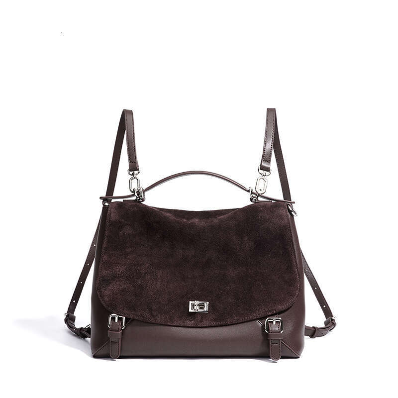 Niche Luxury Genuine Leather Women Backpack New Style Lightweight High End Feel College Student Commuter Travel Casual Daily Fashion Backpack SENYY