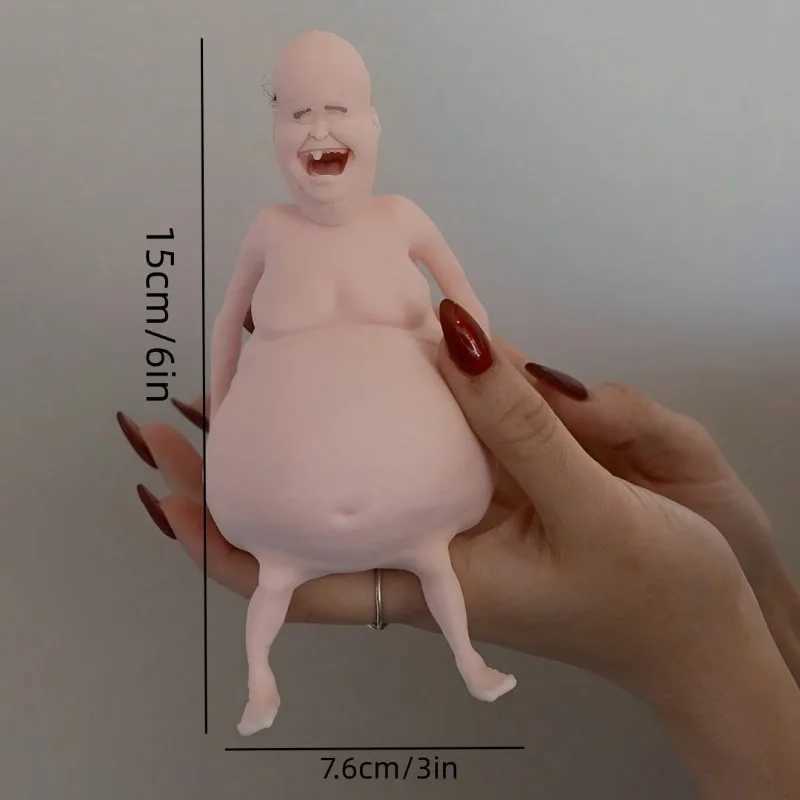 Weird Cute Squishy Stress Relief Ball Bizarre Adorable Fidget Toy Unique Adult Squeeze Bald Old Man Gag Gift Party Favor C260514