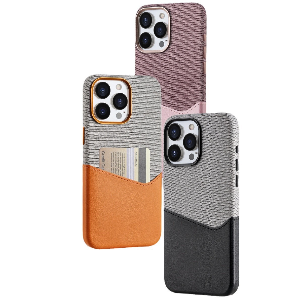 Compatible iPhone 17 Pro Max, magnetic phone case, leather dual-tone design with card slot, Apple 16 shockproof full-cover hard case
