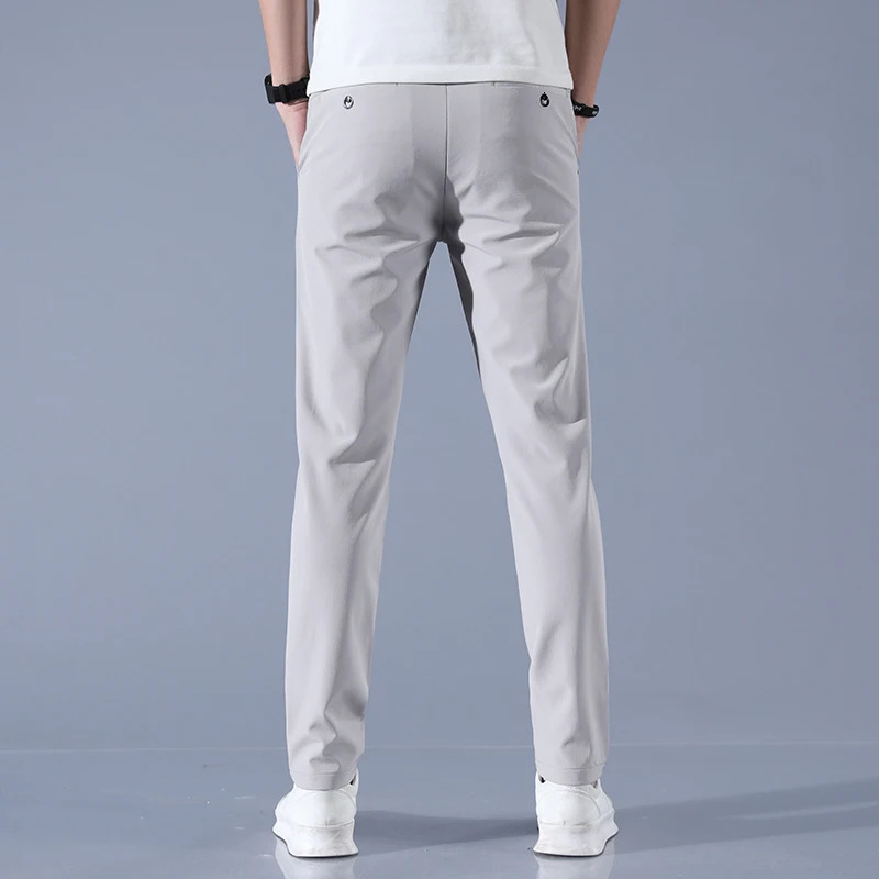 2025 Spring Summer Mens Ice Silk Golf Casual Slim Straight Thin Trousers Male Fashion Stretch breathable Jogging 2838 260513 - view 5