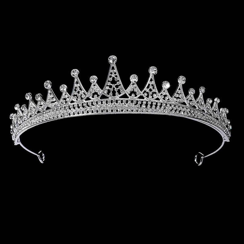Crystal Tiara Bridal Jewelry Exquisite Bride Party Rhinestone Bridal Crown Hair Jewelry Women Headpiece Hair Accessorie 260514