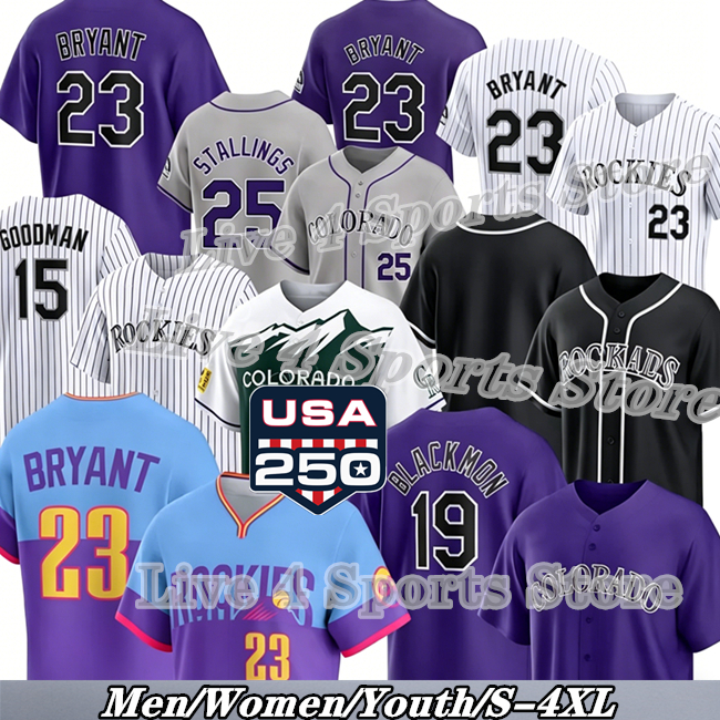 Kris Bryant Rockies Baseball Jersey TJ Rumfield Ezequiel Tovar Kyle Karros Willi Castro Chase Dollander Brenton Doyle Edouard Julien Goodman John