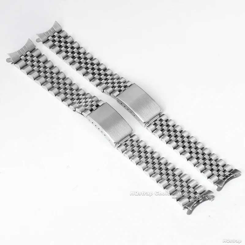 18mm 19mm 20mm 21mm Solid Stainless Steel Watchband for Rolex DATEJUST Curved End Metal Wristband for Jubilee Business Bracelet X260514