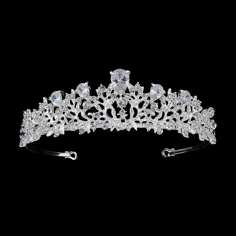 Crystal Tiara Bridal Jewelry Exquisite Bride Party Rhinestone Bridal Crown Hair Jewelry Women Headpiece Hair Accessorie 260514