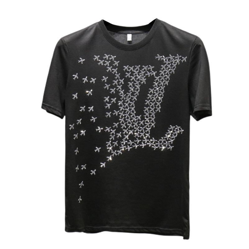 European Men's Short Sleeve Mercerized Cotton Round Neck Designer T-Shirt, Fashionable Bestseller Summer 2026