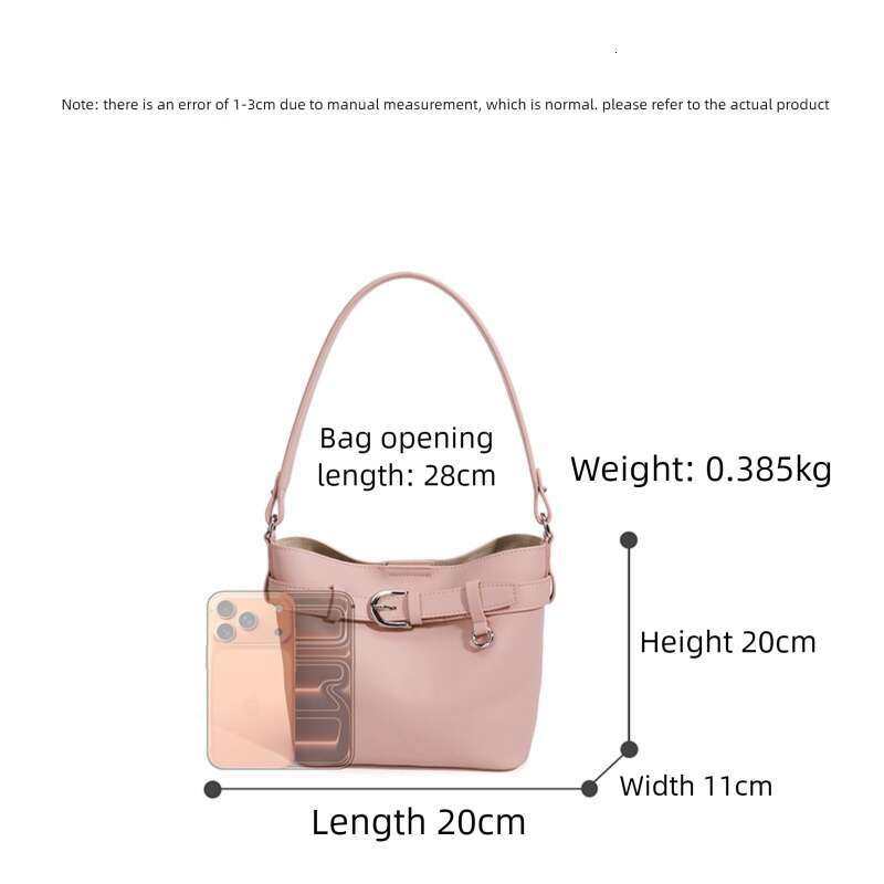 Cross Border Spring Summer Genuine Leather Bucket Bag Niche Light Luxury High End Versatile Crossbody Shoulder Casual Commuter Women Handbag SENYY